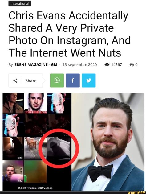 chris evans instagram dick pic|Chris Evans Is Using His Dick (Pic) For Good